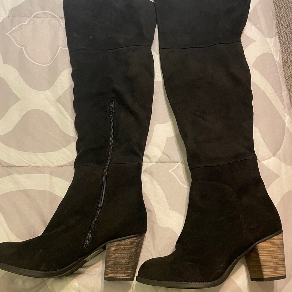 Crown Vintage suede knee high boots